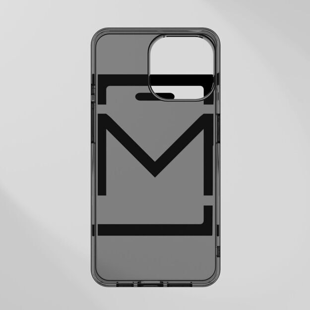 Чехол Премиальный защитный для Apple iPhone 15 Pro Max / Черный прозрачный с защитой камеры / Прочный Пластик / Айфон 15 Про Макс / Противоударный